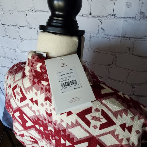 Ariat Fillmore Shirt Jacket, Southwestern/Aztec Print, Button Front, Relaxed - Picture 4 of 5